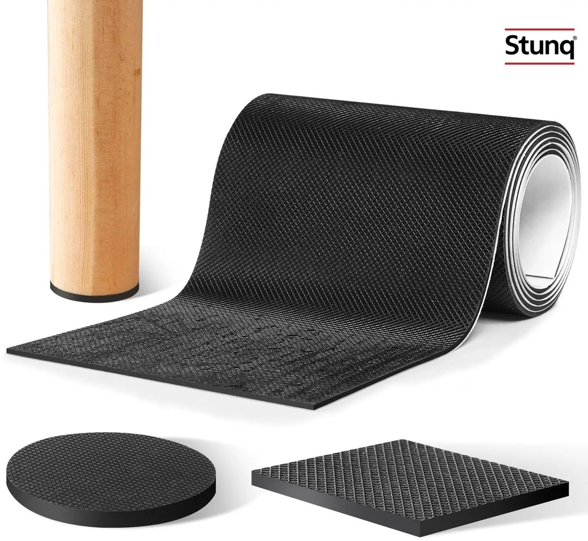 Stunq® Antislip Meubelpads op Rol 4x40 inch – Snijbaar voor Hardhouten Vloeren