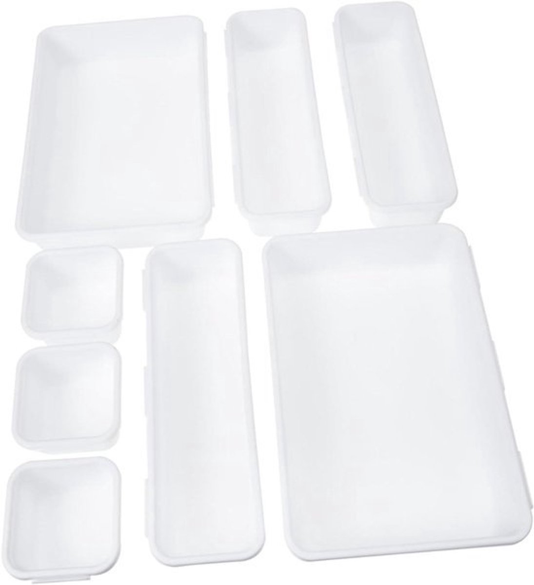 Make-up Organizer Lade - Cosmetica Verdelers - Lades Ordenen - Gecombineerde Organizer - 15.5 x 15.5 x 4.5 cm - Wit