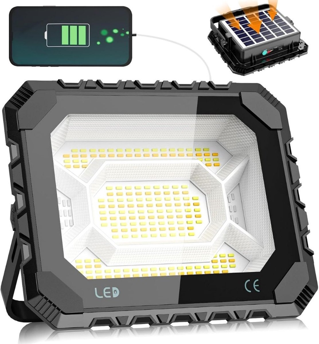 TYR® Bouwlamp - Werklamp oplaadbaar - LED Werklamp - Zwart - 24cm x 20cm x 5cm