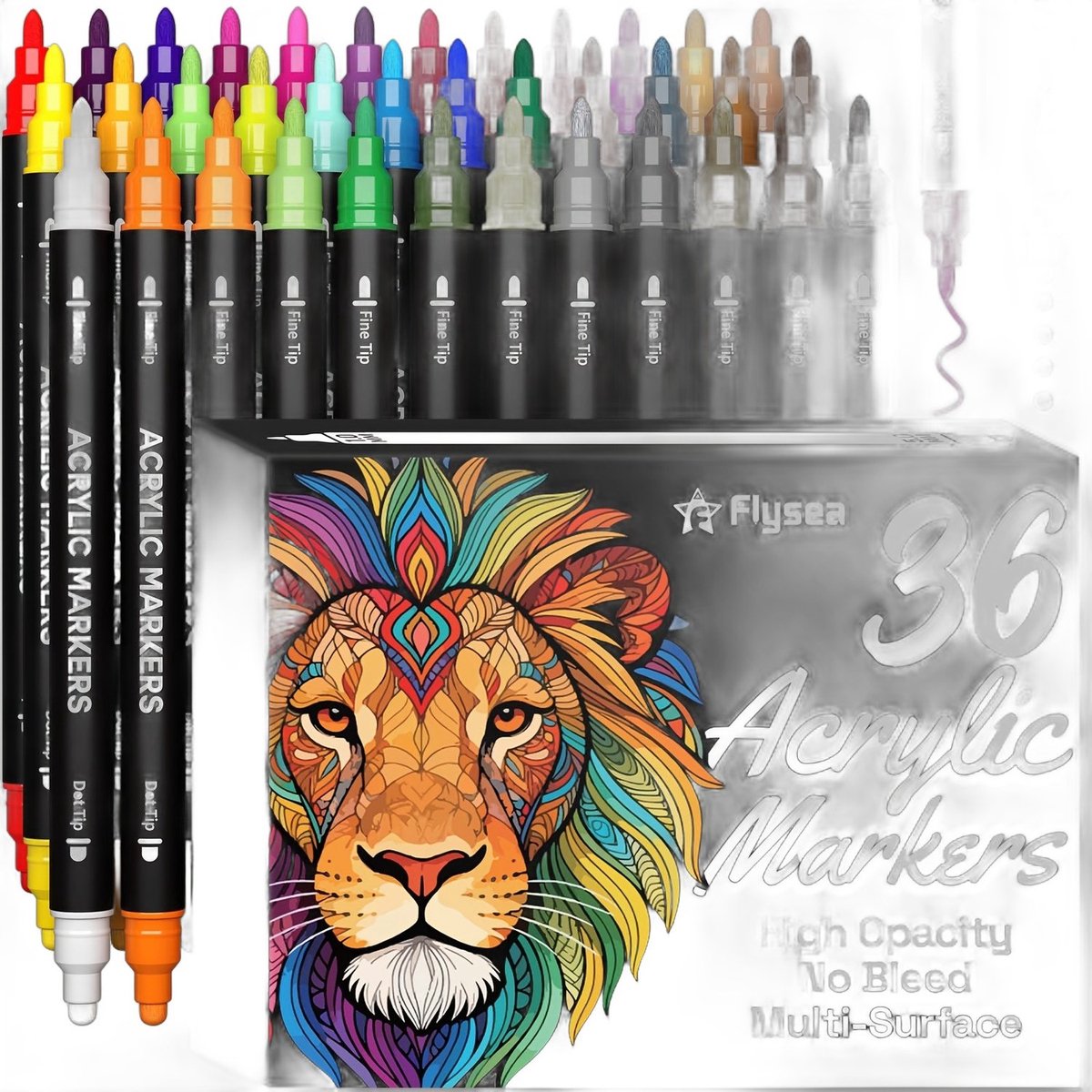 Currero Aquamarkers - Twinmarkers - Brushpennen - Stiften - Markeerstiften Op Waterbasis - Dual Tip - Tekenen En Kleuren - 36 Kleuren