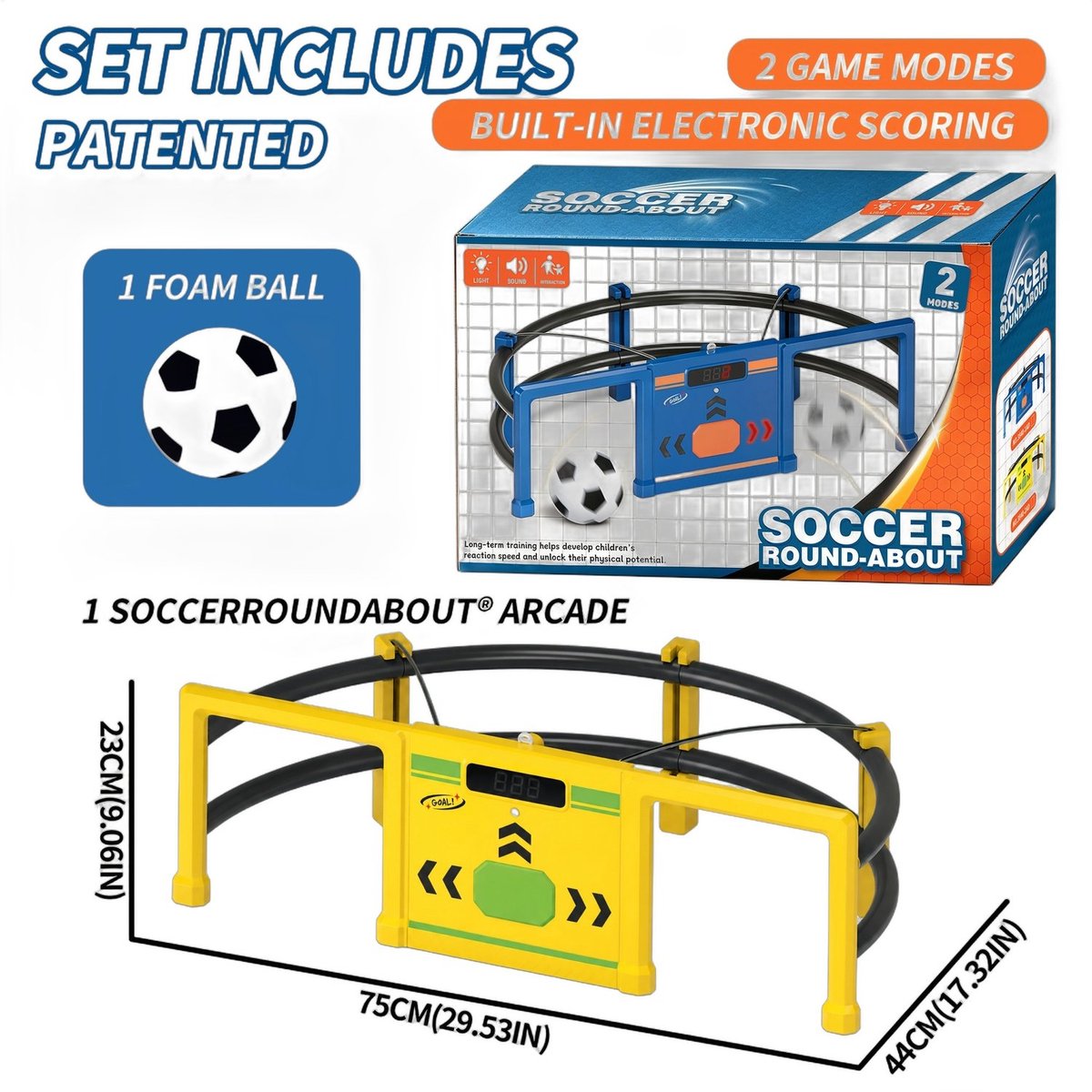 Currero Voetbalspel - Tafelvoetbal - Tafelvoetbalspel - Mini Voetbaltafel - Gezelschapsspel - Binnen en Buiten - Kinderen en Volwassenen - Geel