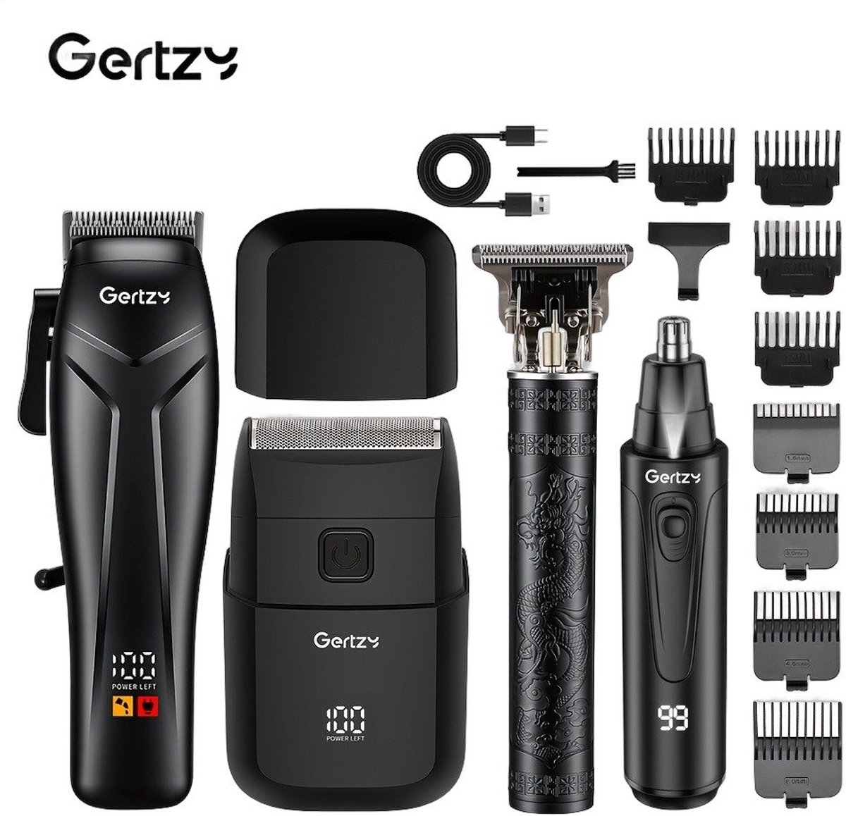 Currero Foil Shaver - Scheerapparaat Mannen - Hoofd Scheerapparaat - Head Shaver - Tondeuse met Trimmer - Lichaam en Baard - Oplaadbaar