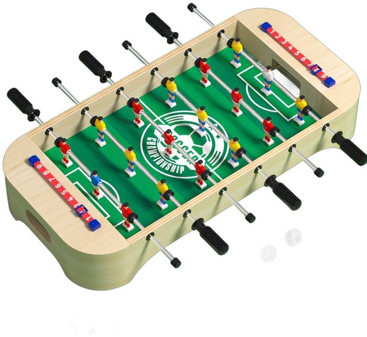 Currero Voetbalspel - Tafelvoetbal - Tafelvoetbalspel - Mini Voetbaltafel - Gezelschapsspel - Binnen en Buiten - Kinderen en Volwassenen - JHTOY-896
