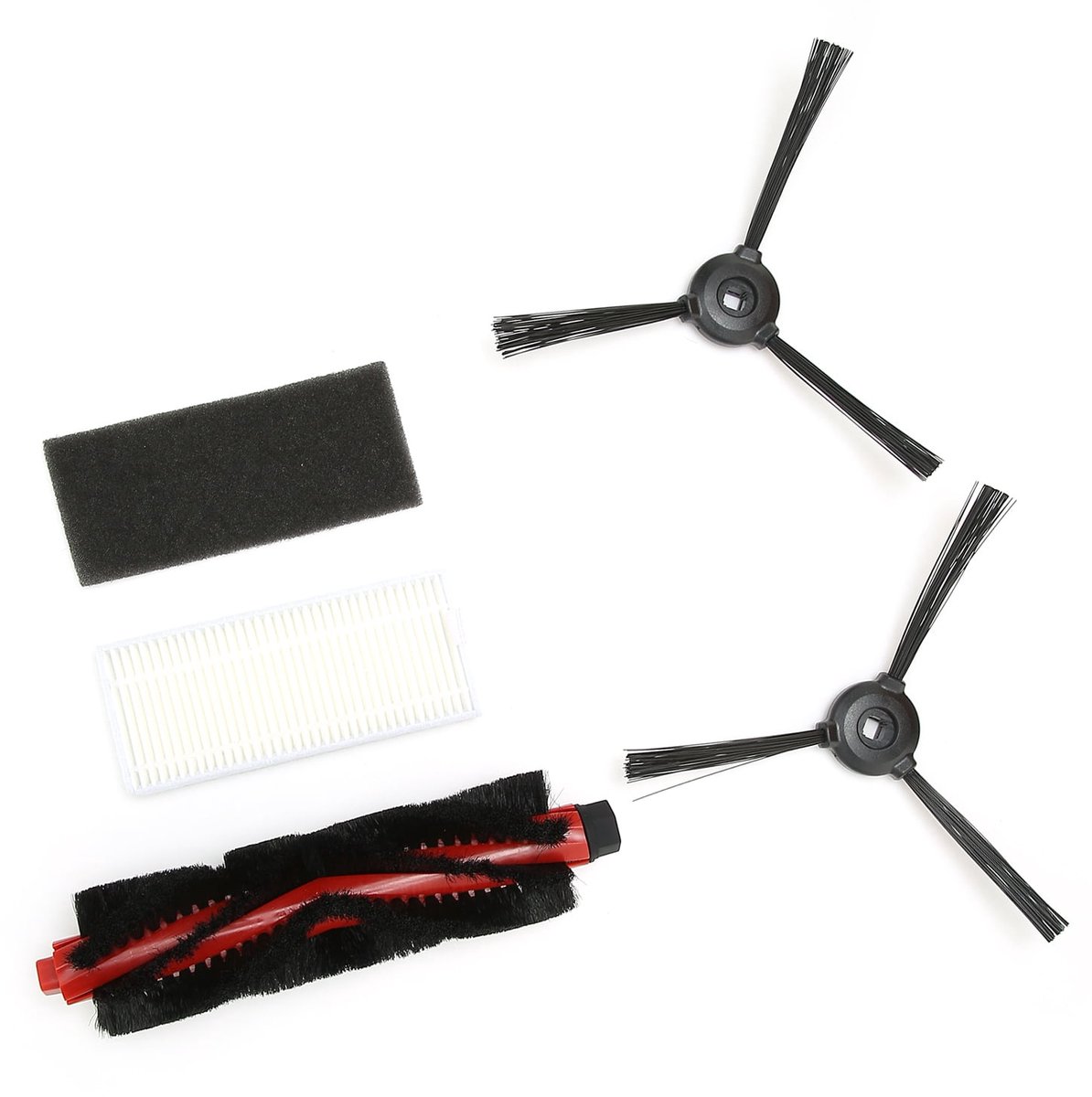 Geschikt voor de Lefant M200 veegmachineaccessoires: hoofdborstel, rolborstel en zijborstel.