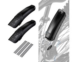 Fietsspatborden - 1 paar - Spatborden Fiets - Spatlap Voor Fiets - Universele Flexibele Wielspatbord - Inclusief 12 Kabelbinders - Spatbord Accessoires - Eenvoudig Te Installeren - 36.5 X 8 Cm - Geschikt Voor Mountainbikes, Stadsfietsen En E-Bikes