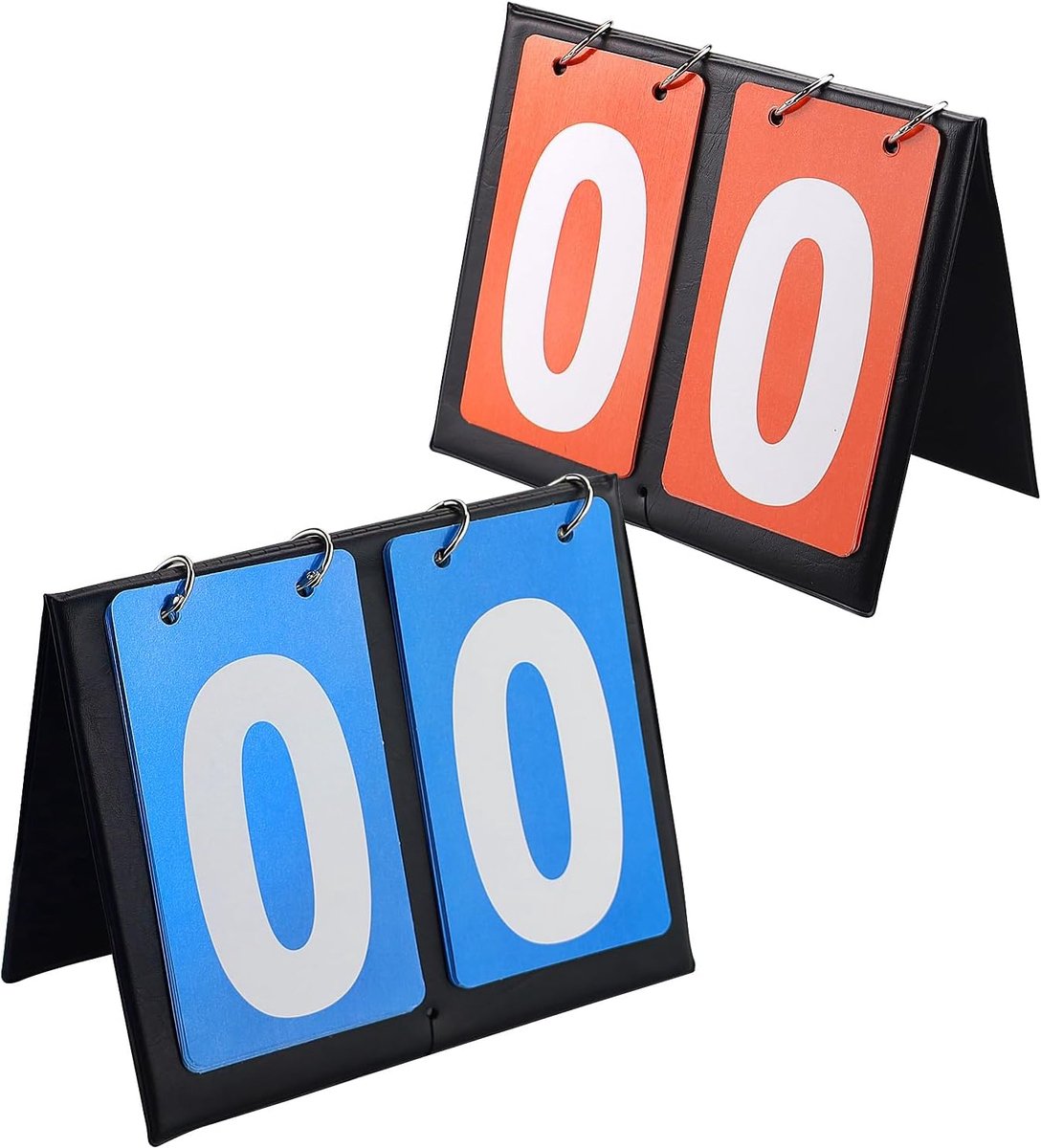 2-pack Flip Sport draagbaar bulletinbord met 2 cijfers (0-99) multifunctioneel display voor basketbal, voetbal, badminton en honkbal, voor binnen- en buitenwedstrijden.