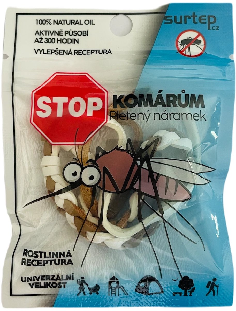 Surtep Animals Stop muggen gevlochten armband, 20 stuks, mix kleuren