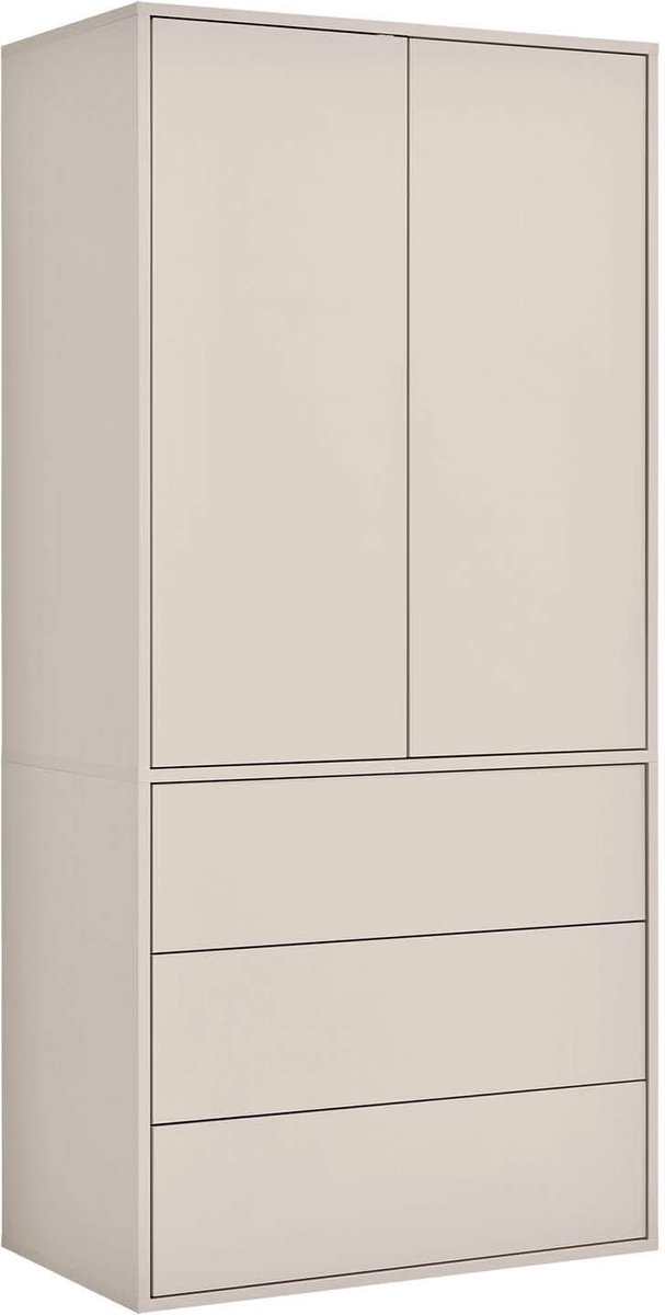 mokebo kledingkast kasjmier 'Robe' (90x197 cm), Made in Germany, smalle garderobekast, halkast & kast voor slaapkamer, kinderkamer, inloopkast van hout