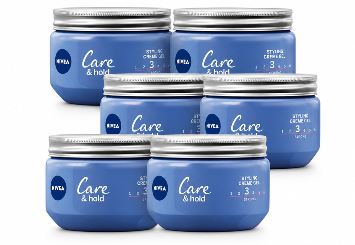 6 x NIVEA - Stylingscrèmegel - Verzorging & Stevigheid - Reinigt Onmiddellijk De Poriën - 150 ml - Voordeelverpakking - 6 stuks