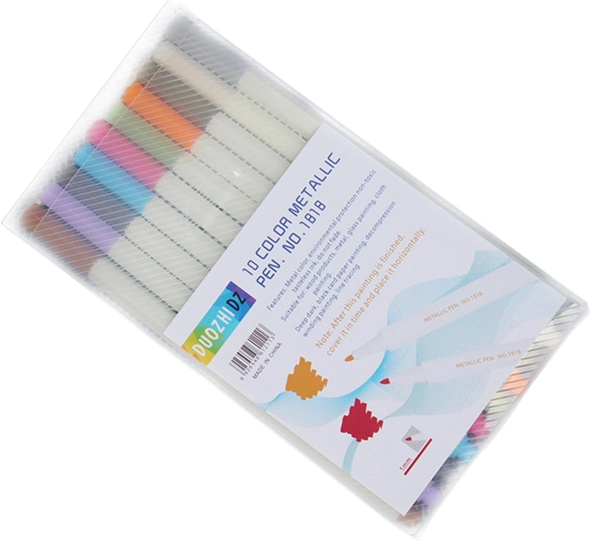 Set van 10 Verfstiften - Gekleurde Paintmarkers voor Fotoalbums, Scrapbooking en Kaarten - Voor Glas, Hout, Steen, Plastic en Metaal - Creatieve Knutselbenodigdheden