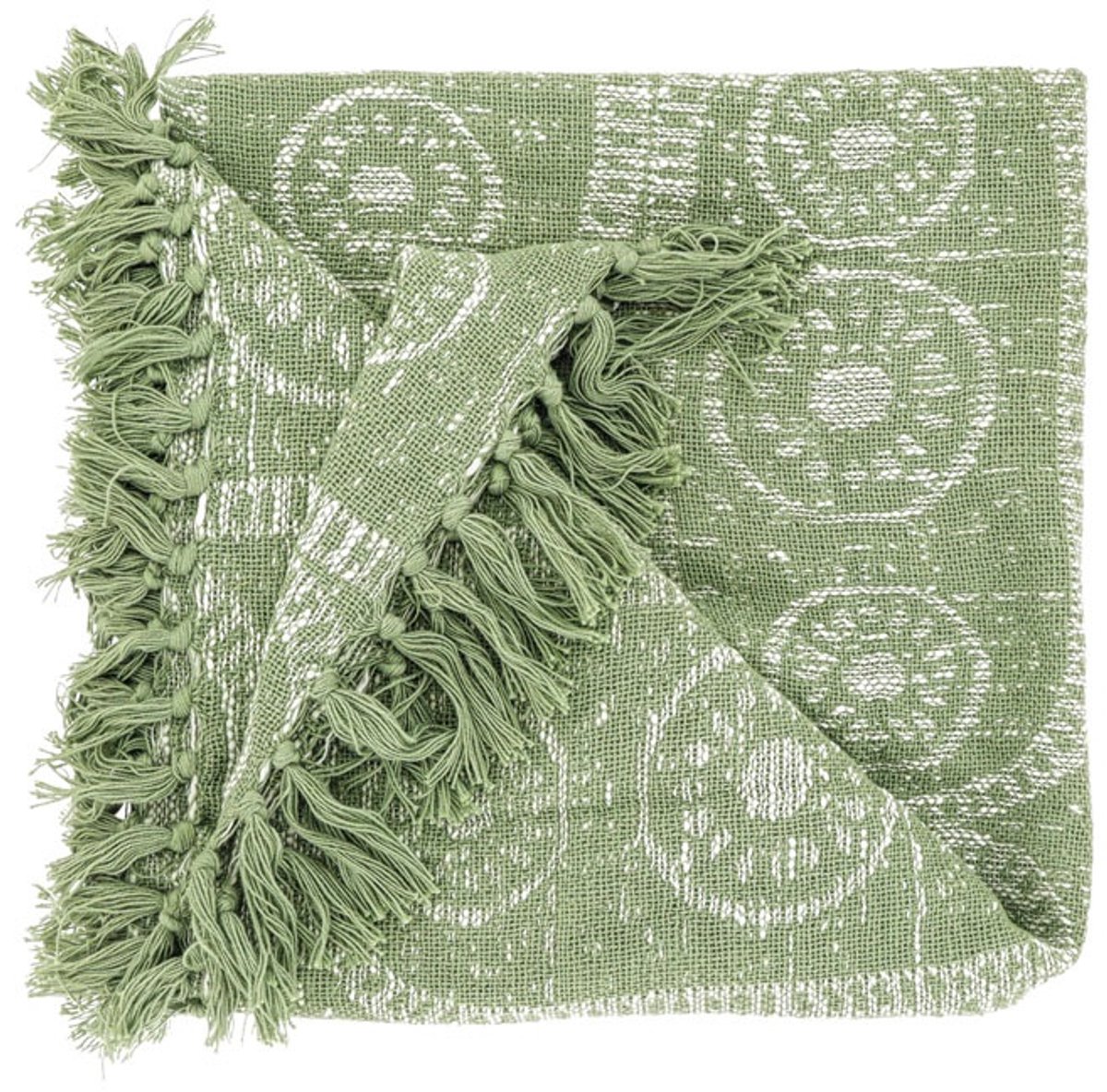 Unique Living Plaid Bruni - Tea Green - 125x150cm Groen