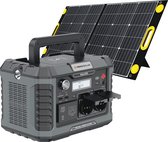 HEKO Solar Master 1000 V2 + Unfold 100 - Powerstation met Zonnepaneel - 1000W (2000W piek) - 808Wh Capaciteit - 100 Wp Zonnepaneel - Draagbaar - Generator - Voor Noodpakket, Stroomuitval, Kamperen en Outdoor