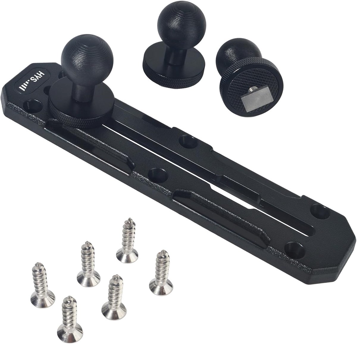 HYS 7,47 inch railhouders voor auto, vrachtwagen, kajak, boot, muur, tafels, 3 stuks 2,5 cm bal W/T-bout (YU03) - ShopVlot