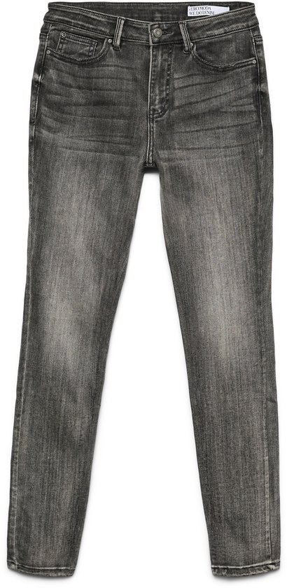 Grijze, nauwsluitende skinny jeans met label 'Vero Moda'.