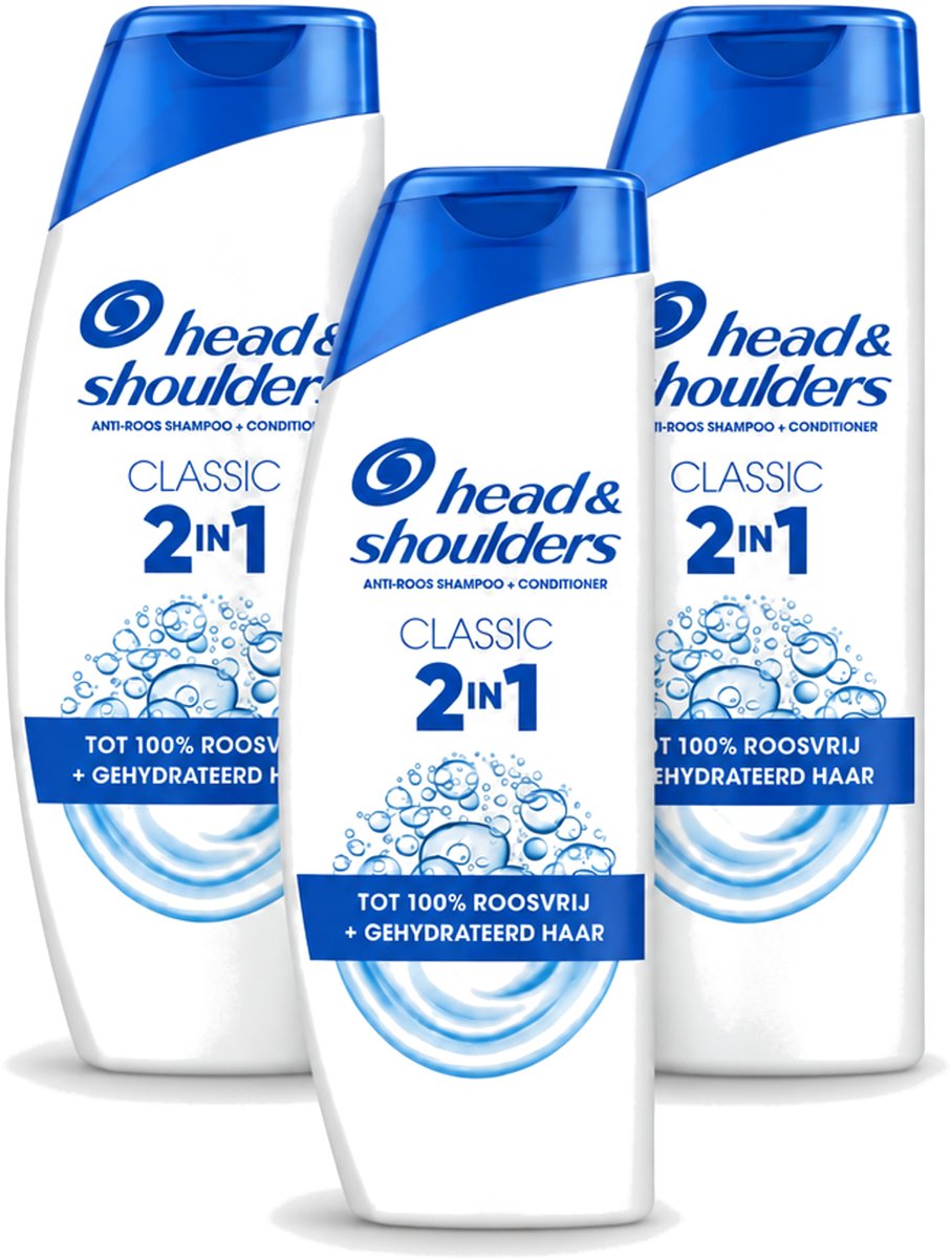 3 x Head & Shoulders – 2-in-1 – Classic – 300 ml - Voordeelverpakking - 3 stuks
