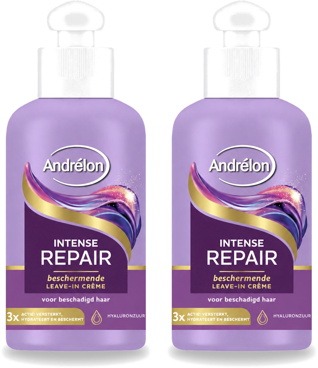 2 x Andrélon – Leave-In Crème – Intense Repair – 200 ml - Voordeelverpakking - 2 stuks