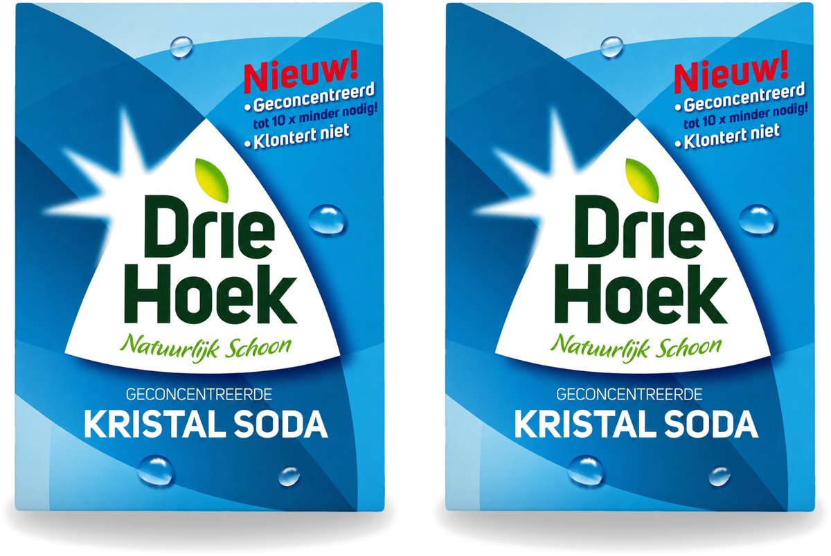 2 x Driehoek – Kristal Soda – 600 gr - Voordeelverpakking - 2 stuks