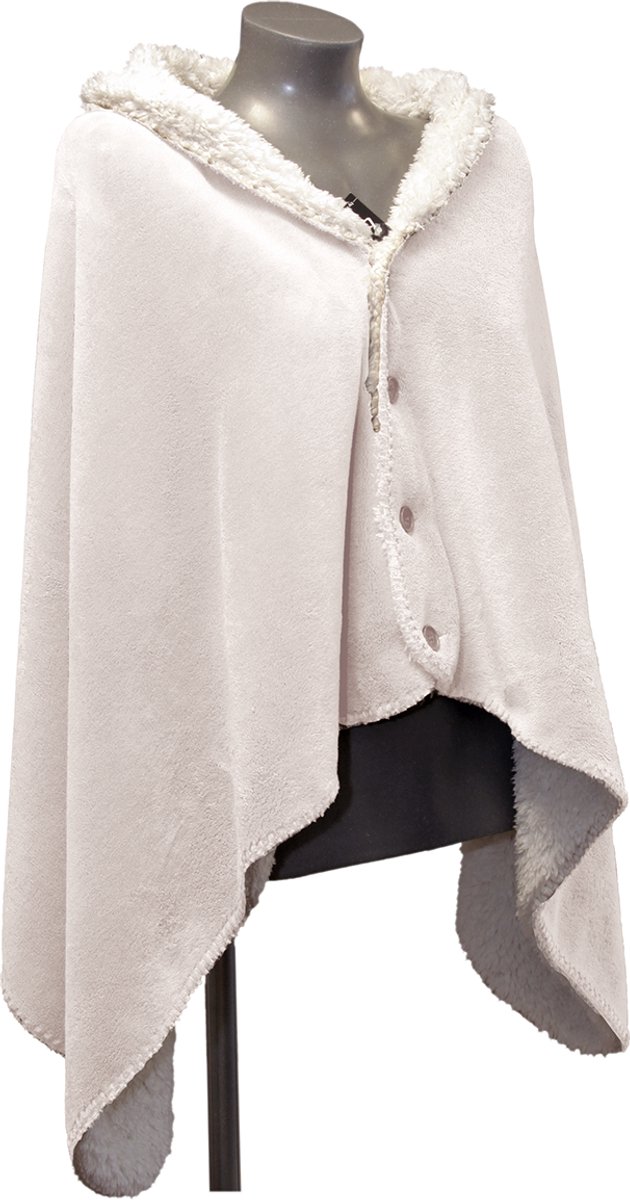 Unique Living Omslagplaid Coby 75x150cm - Dove White Wit