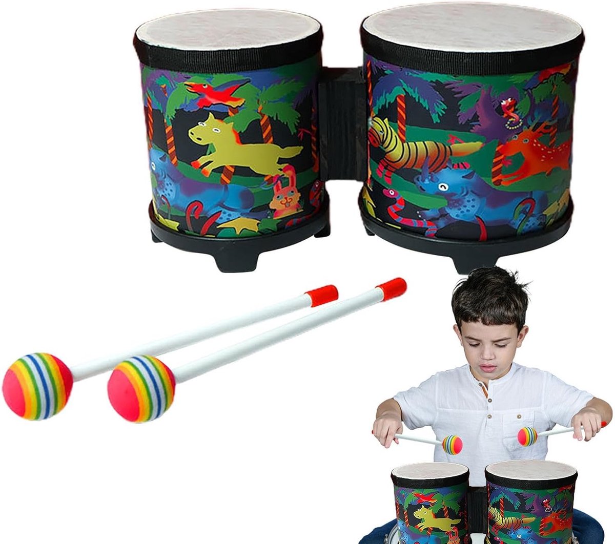 Bongo's voor | schattig muziekspeelgoed voor handtrommel