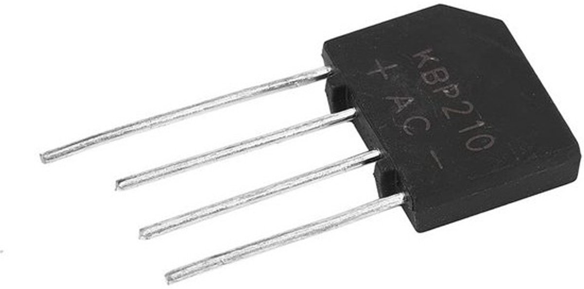 Gelijkrichterbrug - Elektronische component - Voor het omzetten van stroom - Hoge spanningscapaciteit - Compact ontwerp