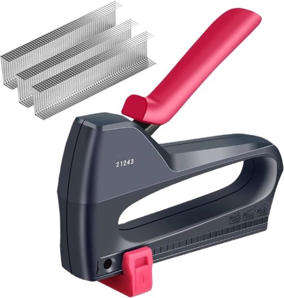 Handmatig nagelpistool - Pneumatisch bevestigingsgereedschap - Tacker - Voor houtbewerking en reparatie - Vochtbestendig - Compact - 16,5 x 8,5 cm