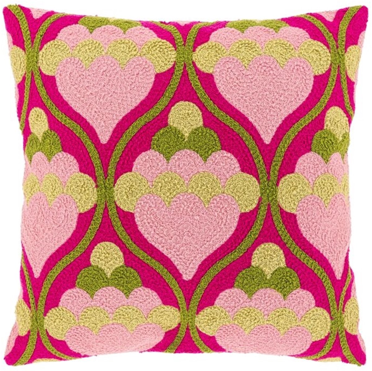 Unique Living Sierkussen Julia - Dessin 4 - 45x45cm Groen