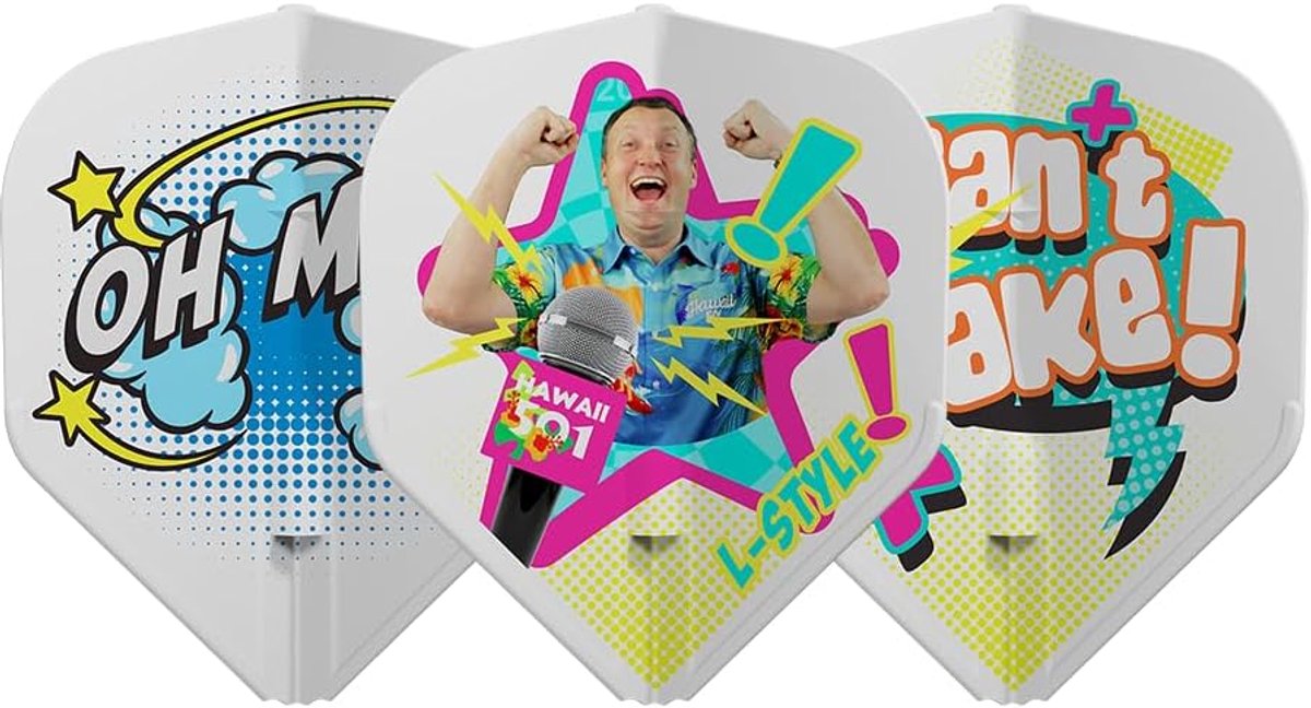 L-Style EZ L1 Wayne Mardle V1 Type B White - dartflights - ShopVlot