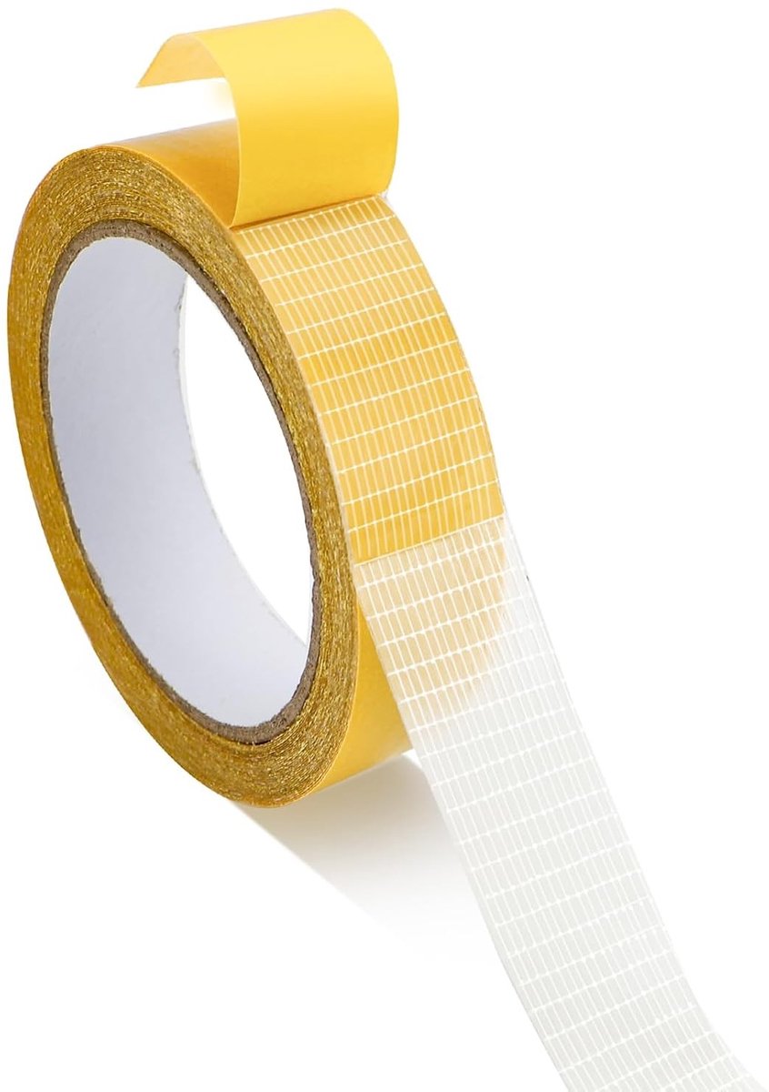 Dubbelzijdige Hem Tape 2.5cm x 10m, Sterk Plakband voor Gordijnen, Vloerkleden en Creatieve Projecten