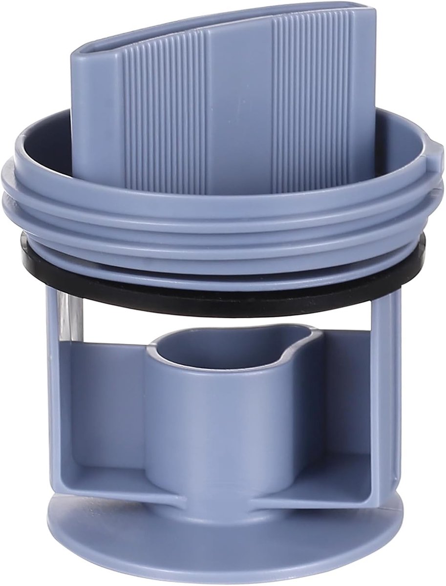 Flusensieb voor Wasmachine en Droger, Vervangingsfilter Ø 64mm, Blauw POM Plastic met Dichting voor Efficiënte Afvoer