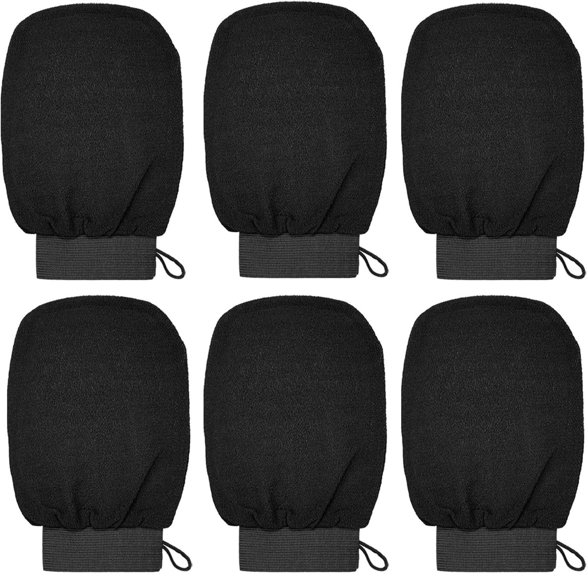 6x Exfoliërende Douchehandschoenen - Body Scrub Handschoen voor Dode Huid Verwijdering