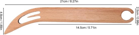 Houten Weefspoel voor het Weven van Intricate Patronen en Ontwerpen, Compact en Lichtgewicht voor Onderweg, Ideaal voor Weefprojecten en Creatieve Hobby's — afbeelding 5