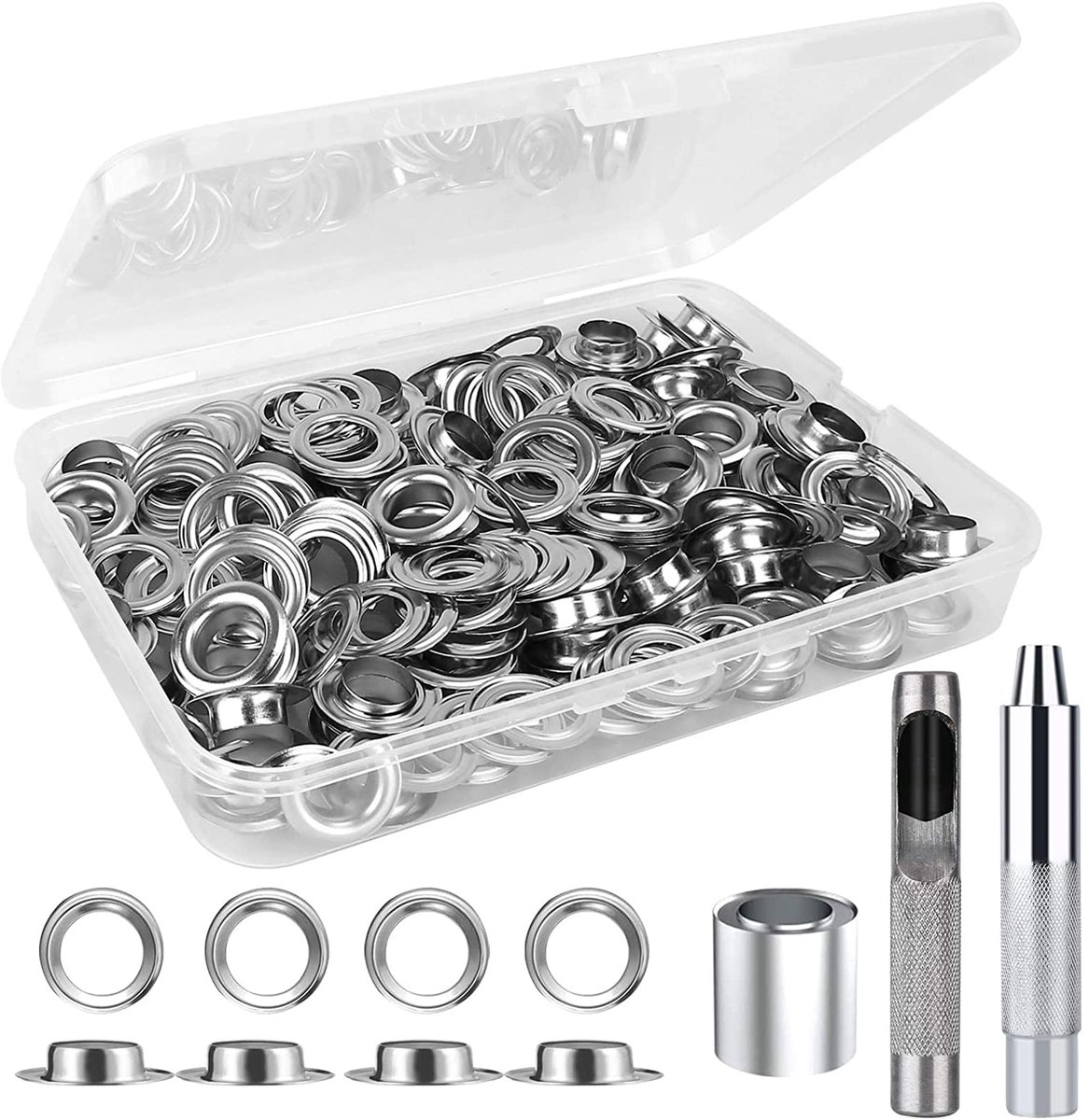 WAIZHIUA Trommel Gereedschapset - 120 Dichtingsringen Ringen Tangen Set - Dichtingsring Gereedschap Met Opbergvak - ShopVlot
