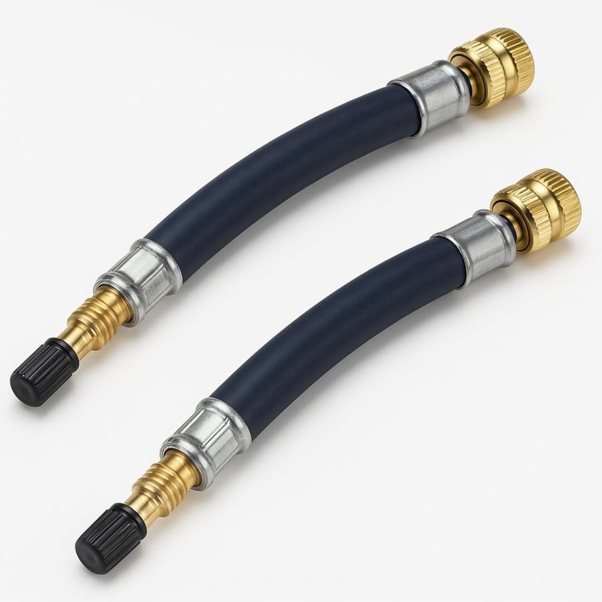 Manovella Tyre Valve Extension 210 mm, Flexible Rubber Hose with Robust Metal Valve for Truck, RV, Bus, Trailer and - ShopVlot