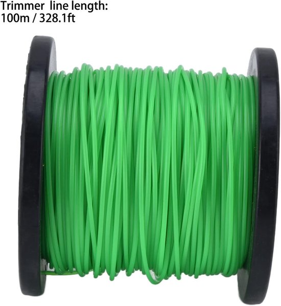 Kwalitatieve 2mm Grastrimmer Draad voor Tuinonderhoud - 100m Spoel met Quadrate Snijdraad en Tuingereedschap Accessoires — afbeelding 5