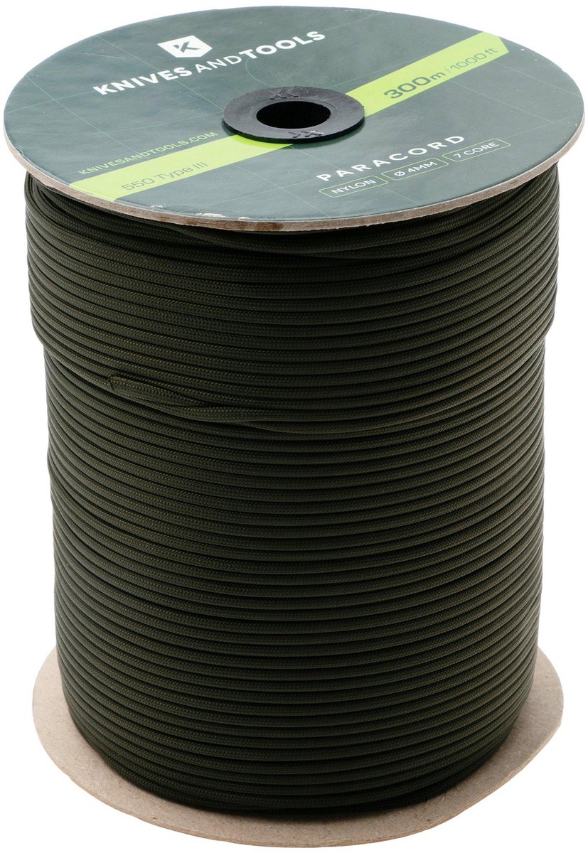 Knivesandtools 550 Paracord Type III – 300 m Army Green