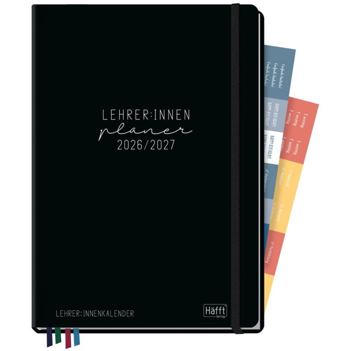 Häfft Black Edition docentenplanner, A4+, hardcover, aug 2026-juli 2027