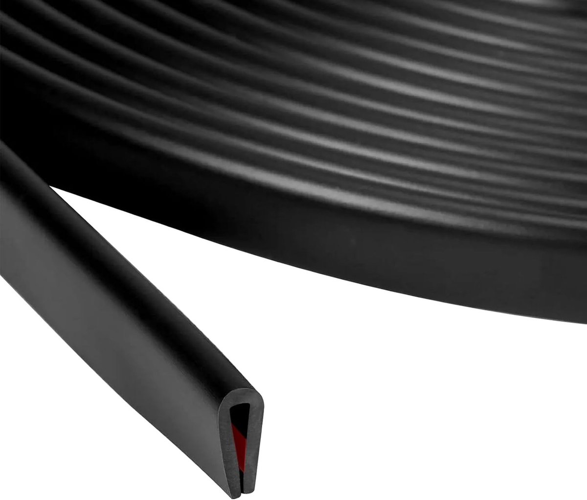 U-vormige afdichtingstape van hoge temperatuur, zelfklevende silicone strip voor randen, bescherming voor glas en platen (1/8 inch)