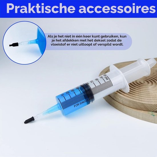 Grote herbruikbare spuit voor vloeistoffen - Doseringspuit voor laboratoria, tuinirrigatie en industrie (100ml/200ml/300ml/500ml) — afbeelding 2