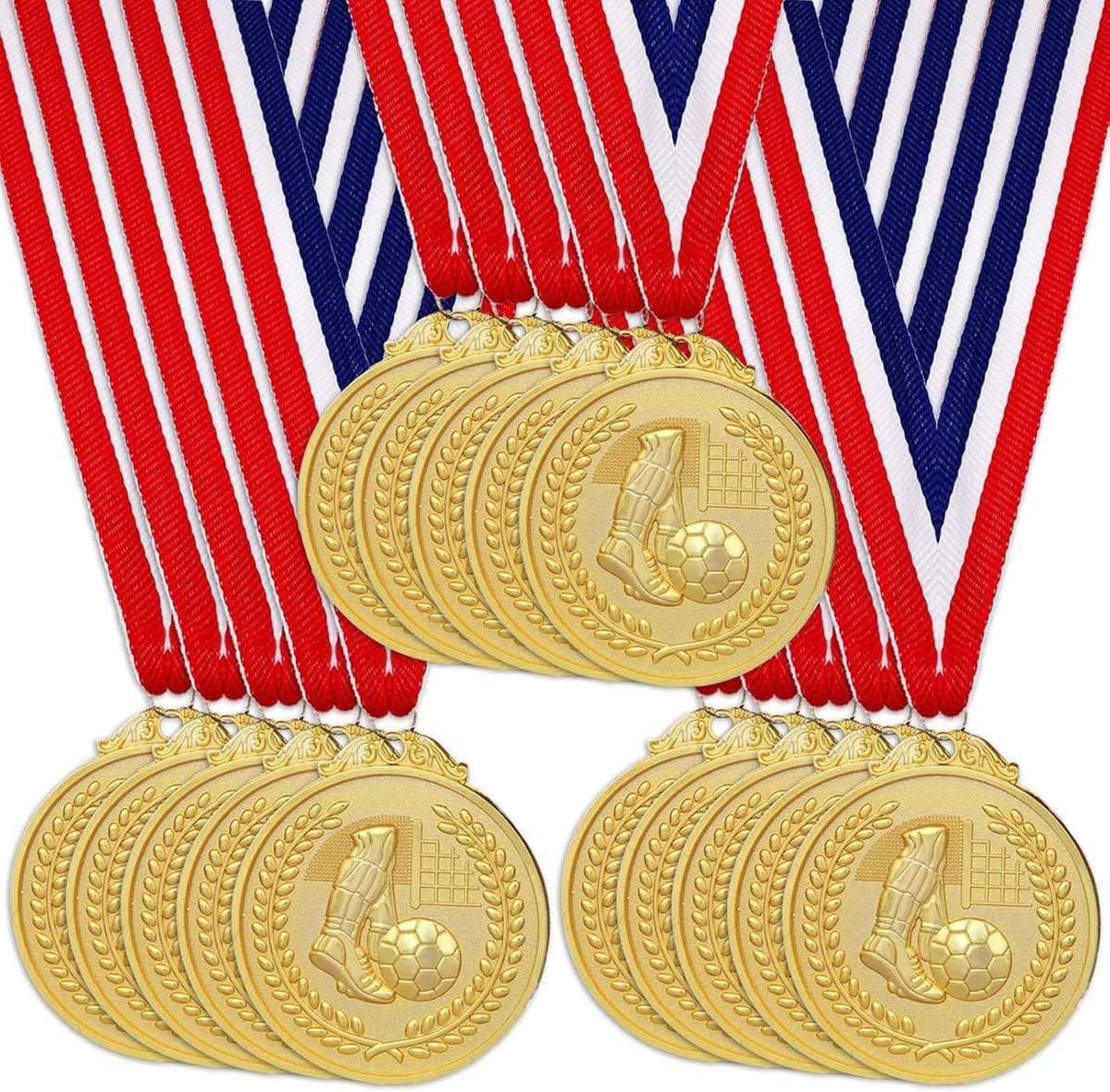 15 stukjes medailles voor kinderen: verjaardagsmedailles, sportmedailles, voetbalmedailles voor feestjes en evenementen, ideaal voor kinderen en volwassenen