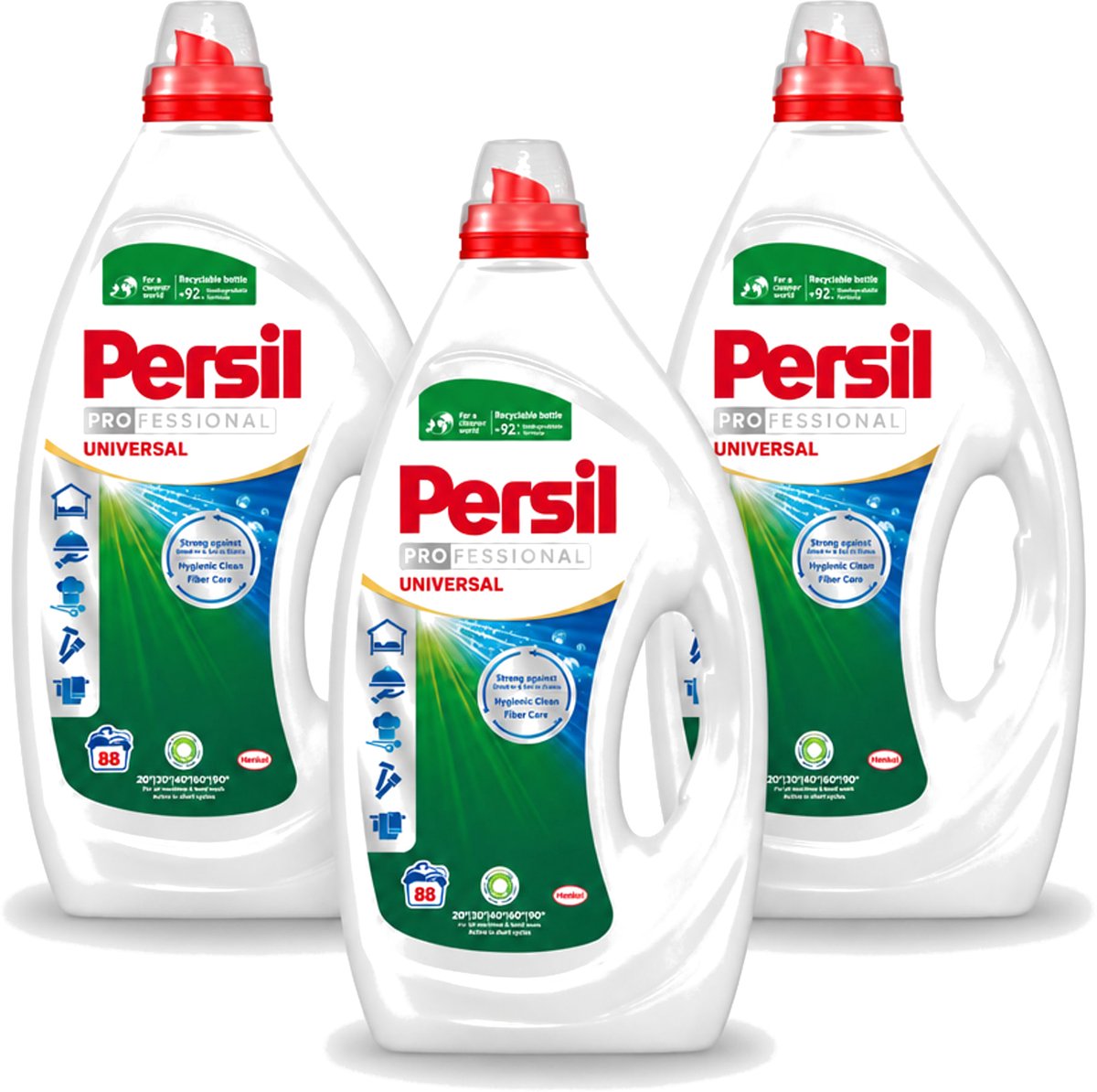 3 x Persil Professional - Universal - Vloeibaar Wasmiddel - Witte en Gekleurde Was - 88 Wasbeurten - Voordeelverpakking - 3 stuks