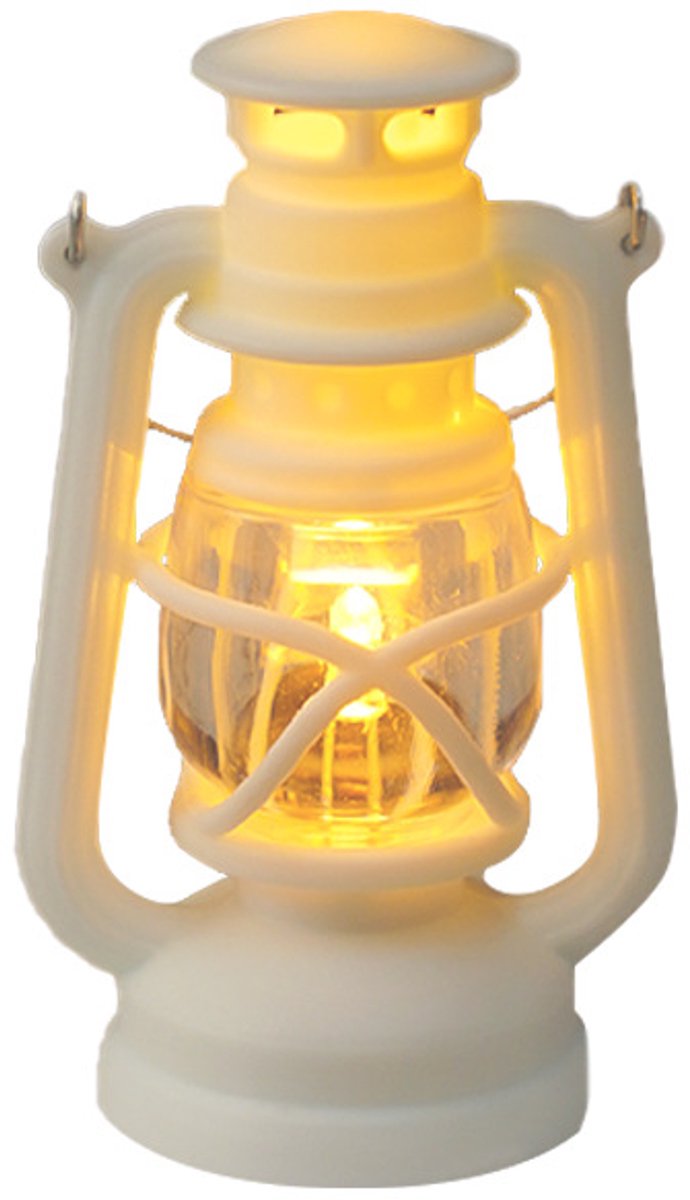Mini-verlichting set (6 stuks) – LED-olielamp in vintage stijl voor miniatuur decors – Mini-vintage-LED-nachtlampje/elektronische kaars – Wit