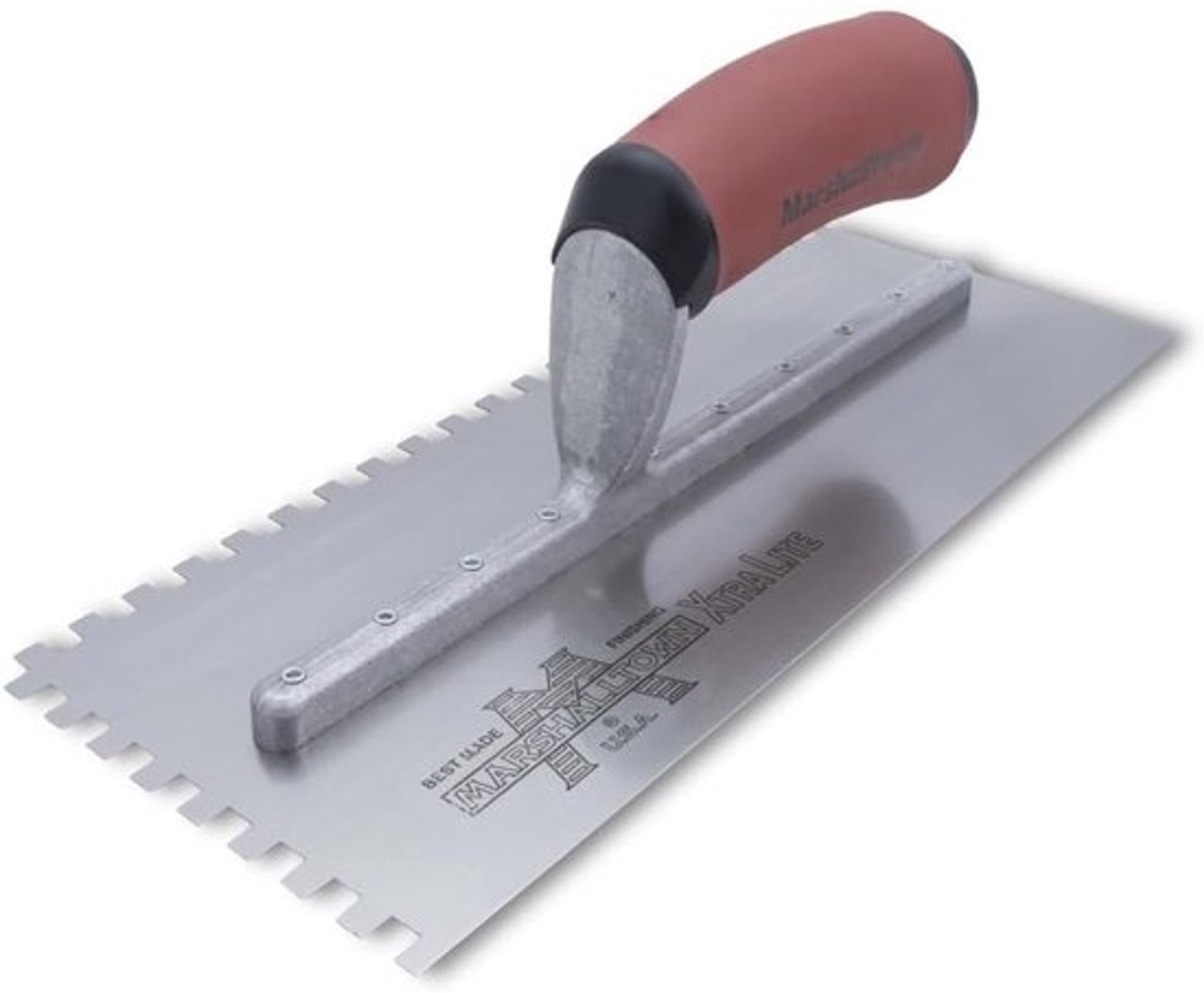 Vierkante Getande Troffel - Vloerlijm Spreider - Gelijkmatig Lijm Aanbrengen - DuraSoft Handvat - 1/4 X 1/4 Inch - Zilver