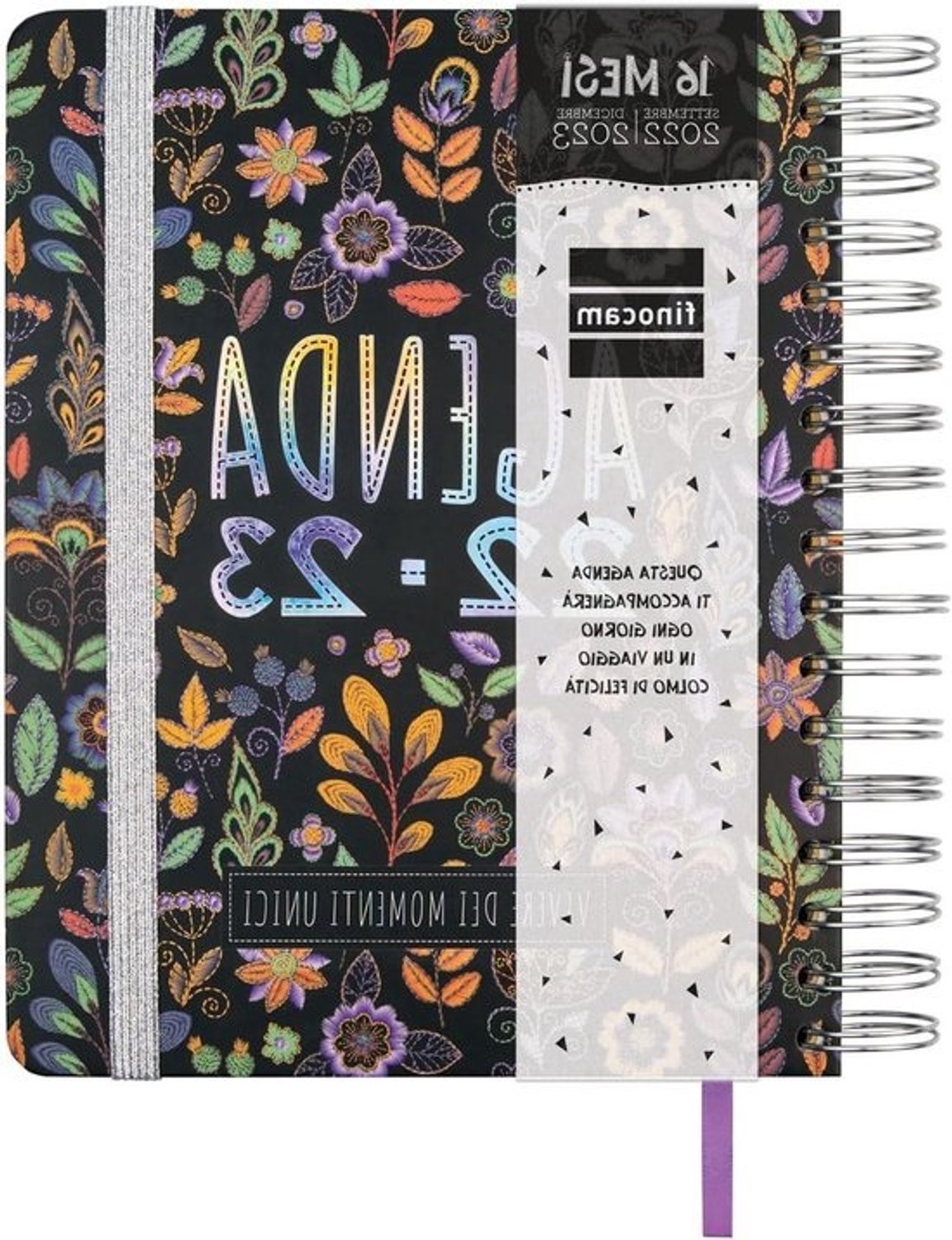 Agenda Planner - Kalender Boek - Persoonlijke Organisatie - 16 Maanden Overzicht - 155 x 217 mm - Zwart