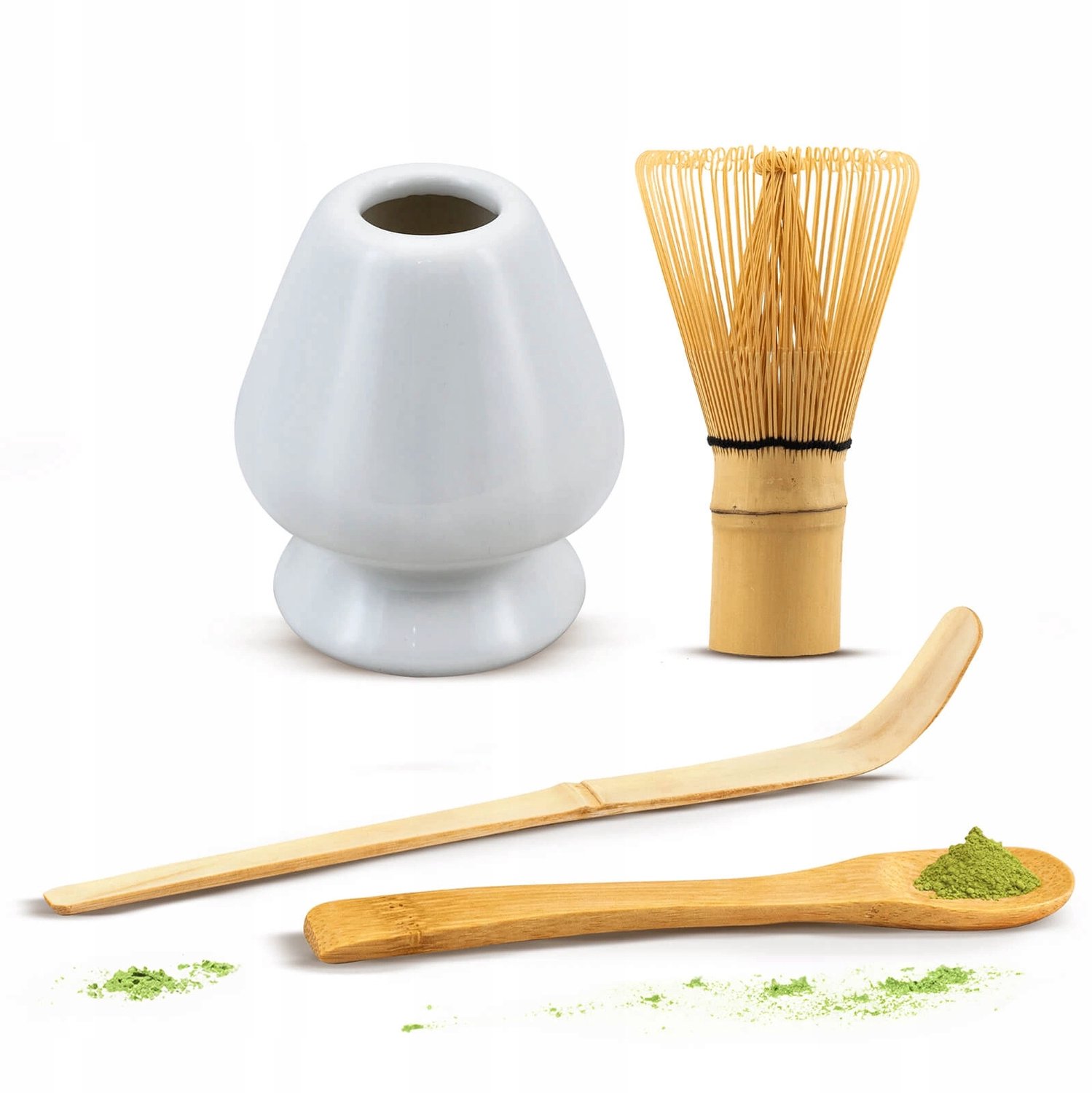 Matcha Thee Zet: Bamboe Chasen, Chashaku & Kusenaoshi Standaard