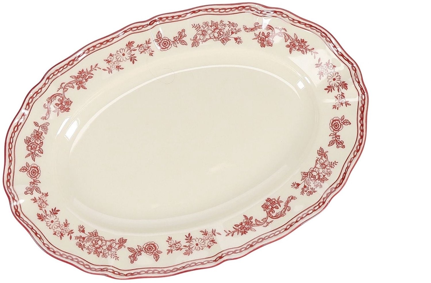 SP Collection - Serveerschaal 32,5x22,5cm ovaal burgundy Cyril - Schalen