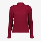 TwoDay dames top met lange mouwen bordeauxrood - Maat S