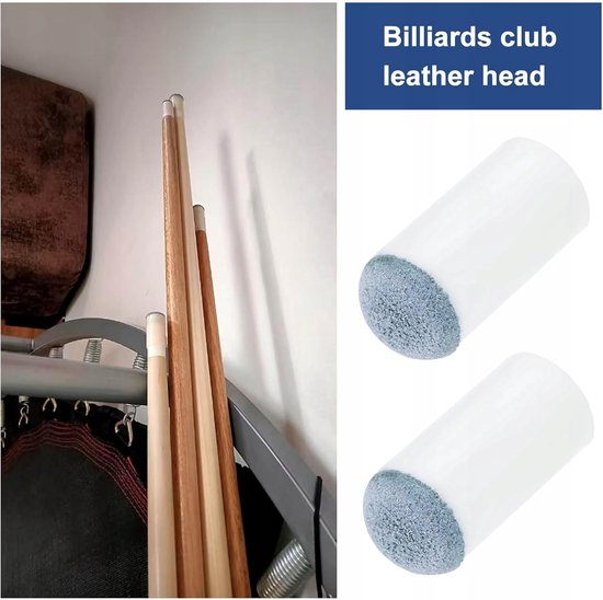 40x Poolkeu Toppen 13mm Leer - Vervangbaar & Universeel — afbeelding 3