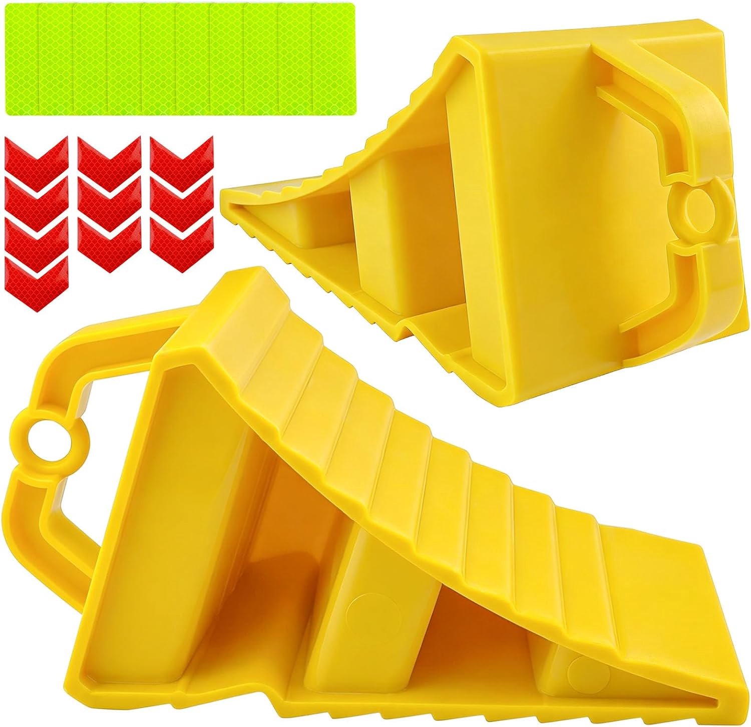 Remkeilen set van 2 - robuust plastic - antislip onderkant - voor auto en caravan - ShopVlot