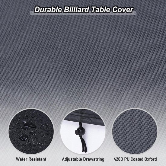 Waterdichte Polyester Tafelzeil voor Biljarttafel 233x132cm — afbeelding 3