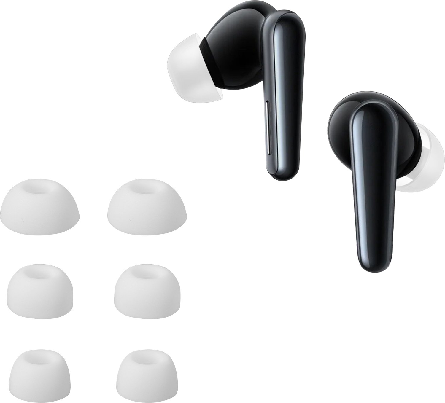 kwmobile 6x cover voor in-ear oortjes geschikt voor Anker Soundcore Liberty 5 Pro - Vervangende oordopjes van siliconen in wit - 3 maten